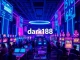 Experience an exciting gaming atmosphere at dark168 with vibrant neon colors and players enjoying diverse casino games.