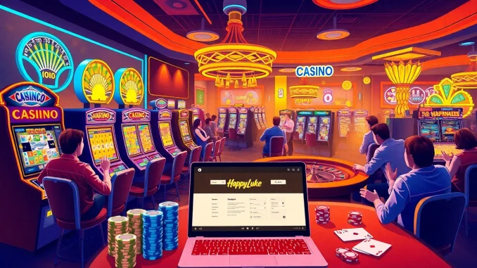 Experience the joy of playing at Happyluke Casino featuring vibrant games and engaging players.