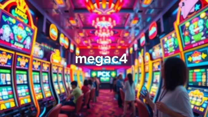 Experience the vibrant atmosphere of megac4 gameplay with electrifying slot machines and digital excitement.