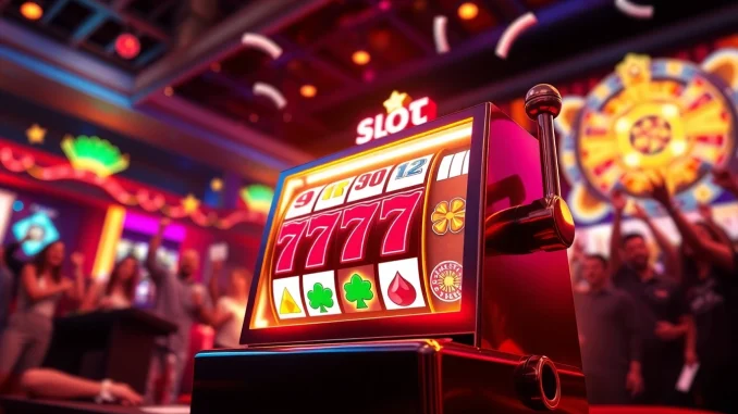 Experience thrilling wins with สล็อตเว็บตรง showcasing vibrant slot machines and exciting gameplay.