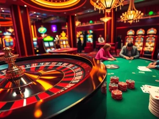 Experience the thrill of winning at the F 168 casino jackpot with vibrant slot machines and poker tables.