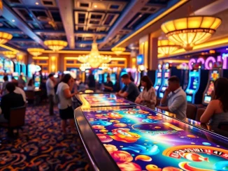 Experience the thrill of game bắn cá đổi thưởng in a lively casino setting filled with excitement and winning moments.