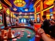 Experience the thrill of winning at Amok Casino with lively slot machines and engaged players.