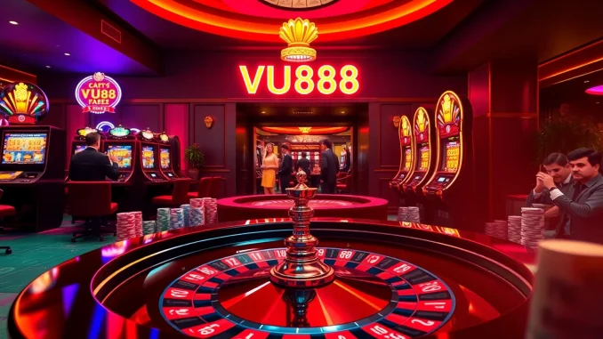 1n38 Players enjoying high-stakes roulette at VU88's thrilling online casino.