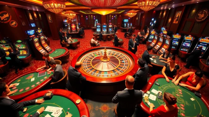 46vw Players enjoying their favorite games at trang chủ 78win casino, showcasing action on poker and blackjack tables.