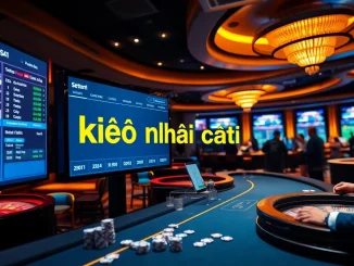 Experience the thrill of betting with kèo nhà cái as players engage at a vibrant sports betting table.