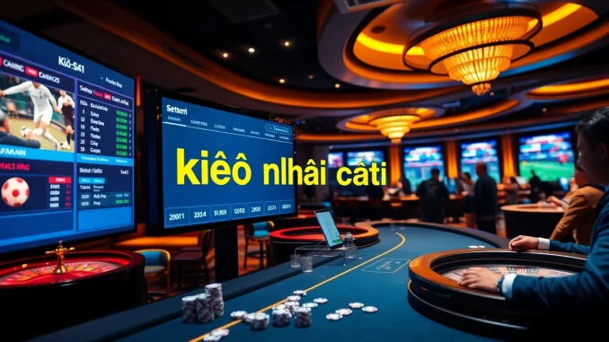 Experience the thrill of betting with kèo nhà cái as players engage at a vibrant sports betting table.