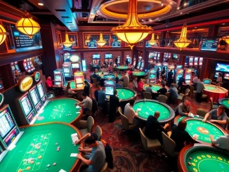 Bong da lu fun highlights thrilling moments at a casino with poker, dice, and lively players immersed in gambling action.