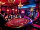 Exciting casino players engaging at a blackjack table highlighting Top 10 nhà cái uy tín.