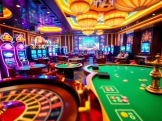 Experience the thrill of "bong da lu fun" at an exciting casino, featuring lively slot machines and engaging poker tables.