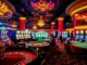 Players enjoying hgo909 daftar at a lively casino with roulette and poker tables.