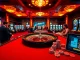 Experience the thrill of SpotBet with a vibrant casino scene of roulette and poker action.