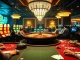 Experience thrilling moments at thương hiệu f168 with players enjoying poker and slot games in a vibrant casino.