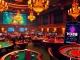 VU88 gaming scene showcasing players at a casino table with poker chips and roulette.