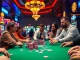 Engage in thrilling poker gameplay at https://shbets.net/, surrounded by vibrant casino ambiance.