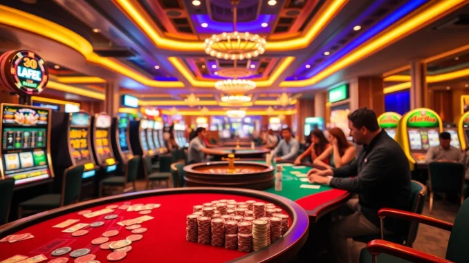 ufw9 Dive into the Top 10 nhà cái uy tín showcasing exhilarating casino action with vibrant slot machines and lively betting tables.
