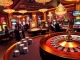 Enjoying a thrilling game of poker at a luxurious casino, showcasing bong da lu fun with casino tables and players.