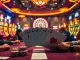 A high-stakes poker game at a casino table with players focused, embodying the thrill of gambling at https://shbets.net/.