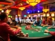 Experience the thrilling atmosphere at f168.fit, where gamers gather around vibrant casino tables to win big.
