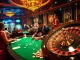 Experience the thrill of gambling activities at https://thabetcom.dev/ with vibrant casino night scenes showcasing poker tables and roulette wheels.