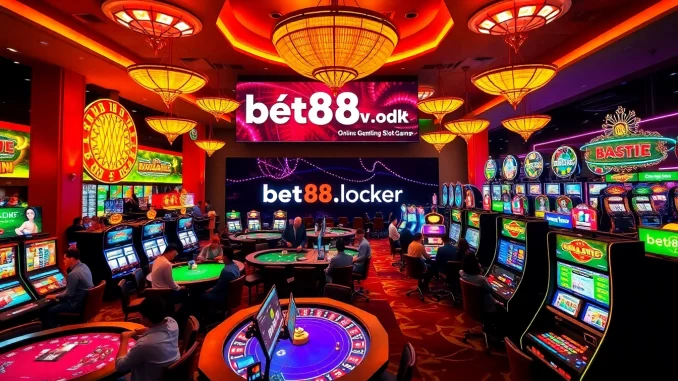 Experience the excitement at bet88vn.locker, where players enjoy thrilling blackjack and roulette games under dazzling casino lights.