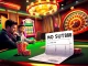 THỂ THAO SUT88 captures the thrilling essence of a high-stakes casino poker table filled with colorful chips and engaged players.