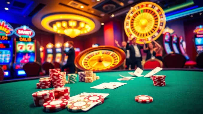 3d2p Experience high-stakes gaming at GO99COM with vibrant poker chips and a spinning roulette wheel.