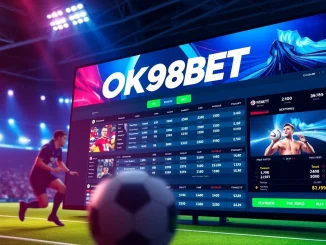 Engaging sports betting interface showcasing OK9BET's user-friendly design and vibrant graphics.