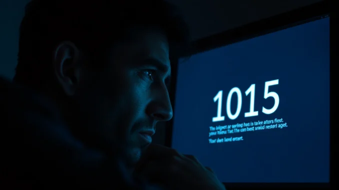 gsjr Frustrated user at NHÀ CÁI MMOO seeing a 1015 error screen, depicting digital challenges.