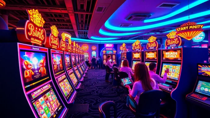 Cazinouri online germania bonus fără depunere: Immerse yourself in thrilling gameplay with vibrant slot machines.